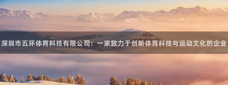 深圳市五环体育科技有限公司：一家致力于创新体育科技与运动文化的企业