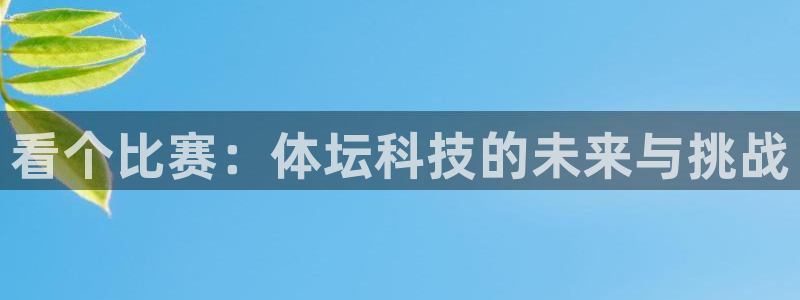 看个比赛：体坛科技的未来与挑战